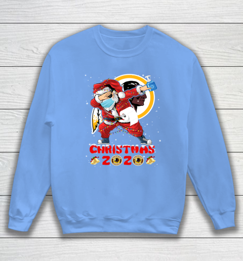 Washington Redskins Funny Santa Claus Dabbing Christmas 2020 NFL Sweatshirt 8