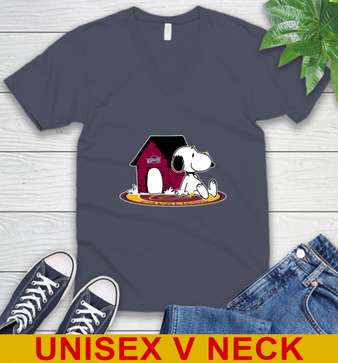 NBA Basketball Cleveland Cavaliers Snoopy The Peanuts Movie Shirt V-Neck T-Shirt 8