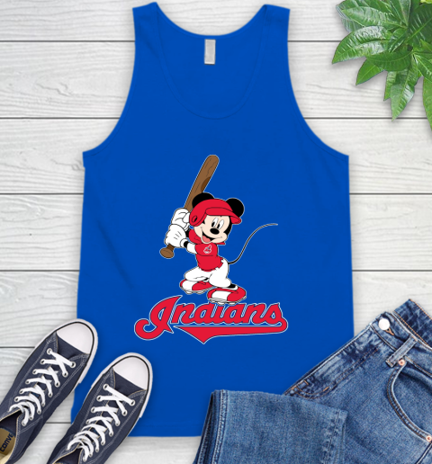 MLB Baseball Cleveland Indians Cheerful Mickey Mouse Shirt Tank Top 5