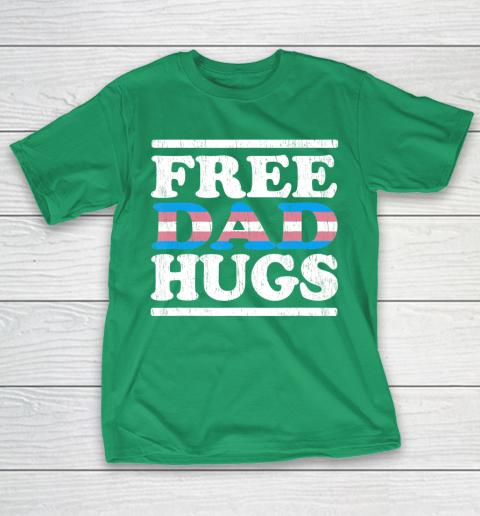 Father gift shirt Rainbow transgender LGBT Pride shirt Vintage Free Dad Hugs T Shirt T-Shirt 15
