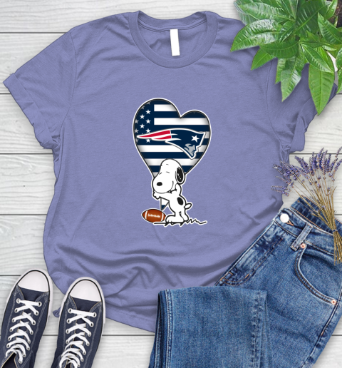 New England Patriots NFL Football The Peanuts Movie Adorable Snoopy Women's T-Shirt 11