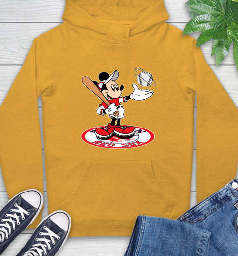 MLB Baseball Boston Red Sox Cheerful Mickey Disney Shirt Hoodie 3