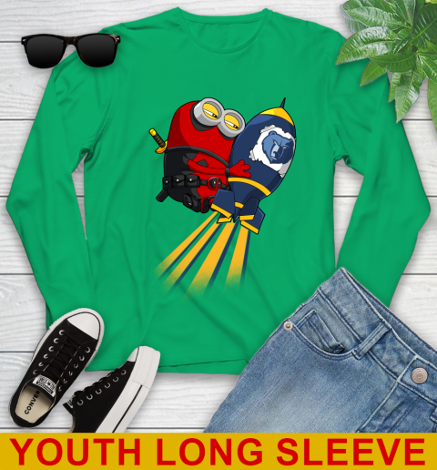 NBA Basketball Memphis Grizzlies Deadpool Minion Marvel Shirt Youth Long Sleeve 7