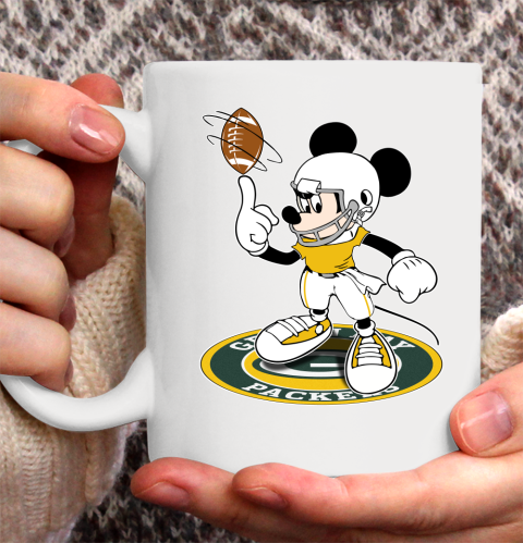 NFL Football Green Bay Packers Cheerful Mickey Disney Shirt Ceramic Mug 11oz 2