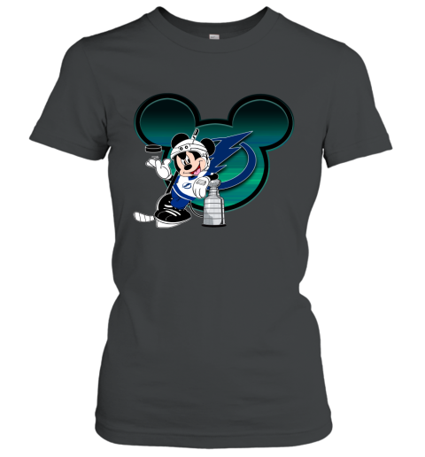 NHL Tampa Bay Lightning Stanley Cup Mickey Mouse Disney Hockey T Shirt V5OoUQQP6nK ladies t shirt 20 95 151514 front black