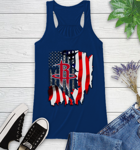 Houston Rockets NBA Basketball American Flag Racerback Tank 8