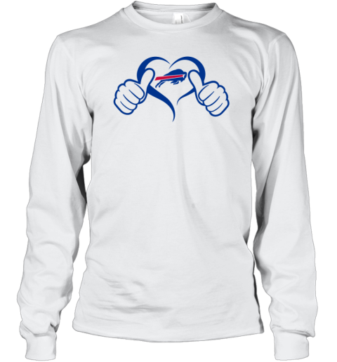 Buffalo Bills Heart Hand Long Sleeve T-Shirt