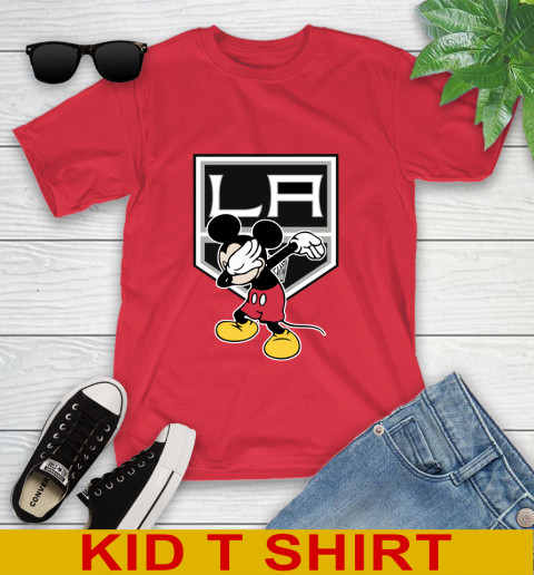 Los Angeles Kings NHL Hockey Dabbing Mickey Disney Sports Youth T-Shirt 10