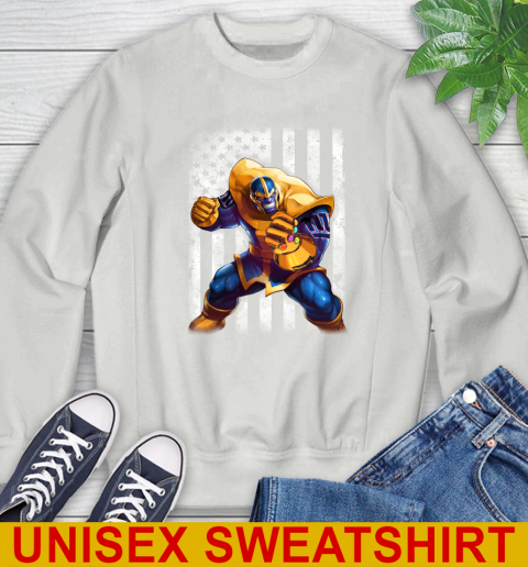 NFL Football New York Giants Thanos Marvel American Flag Shirt Sweatshirt 5