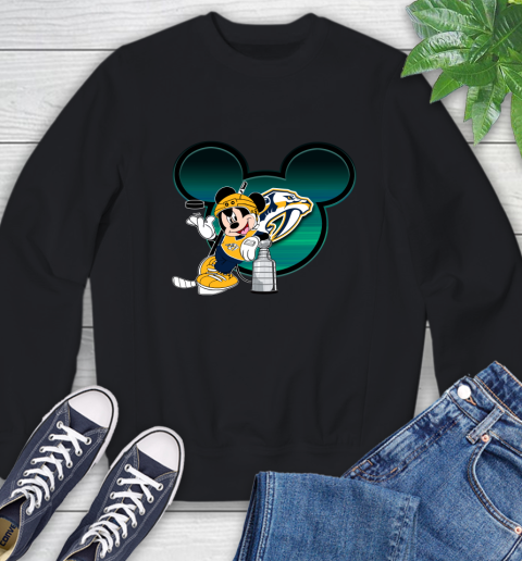 NHL Nashville Predators Stanley Cup Mickey Mouse Disney Hockey T Shirt Sweatshirt 2