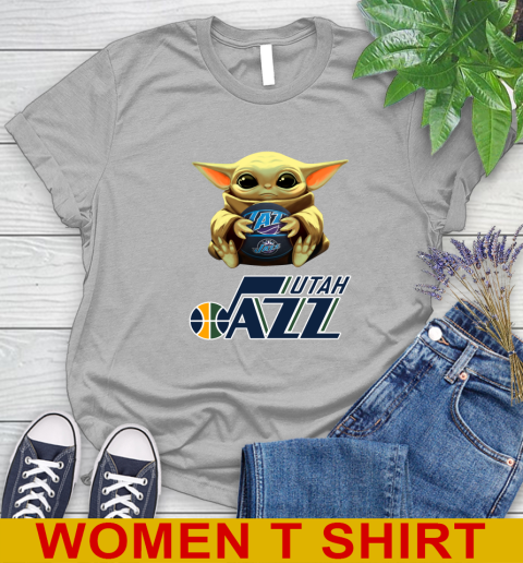 NBA Basketball Utah Jazz Star Wars Baby Yoda Shirt 93