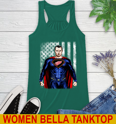 NHL Hockey Detroit Red Wings Superman DC Shirt Racerback Tank 5