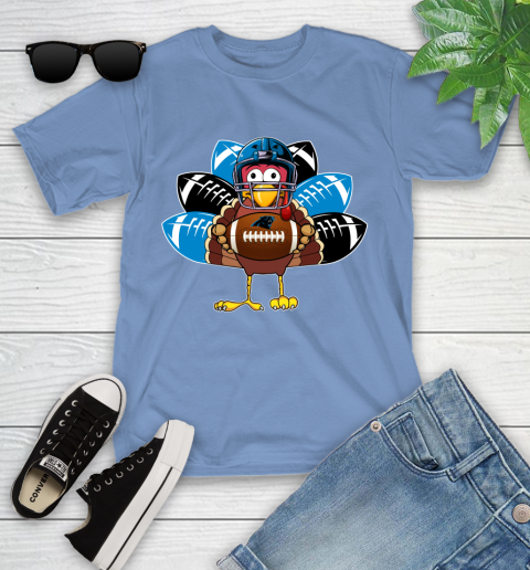 Carolina Panthers Turkey Thanksgiving Day Youth T-Shirt 11