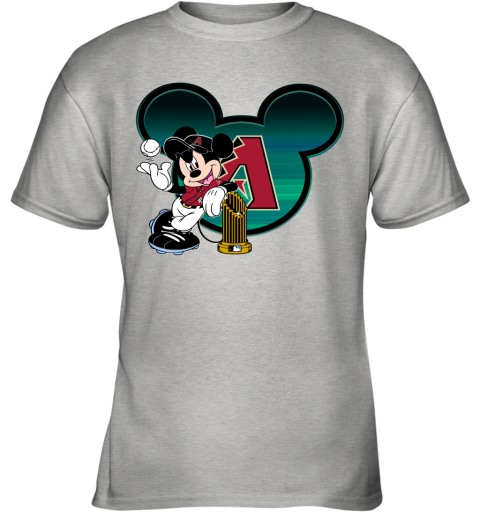 MLB Arizona Diamondbacks The Commissioner's Trophy Mickey Mouse Disney Baseball T Shirt TsKq1psrOTT youth t shirt 26 95 151514 front ash