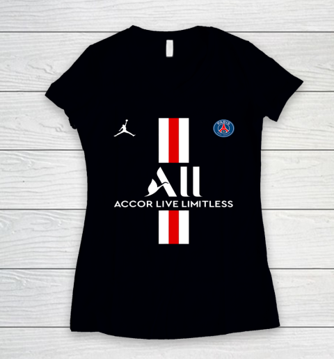 Paris Saint Germain match 2021 2022 with Messi 30 Women's V-Neck T-Shirt