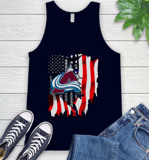 Colorado Avalanche NHL Hockey American Flag Tank Top 2