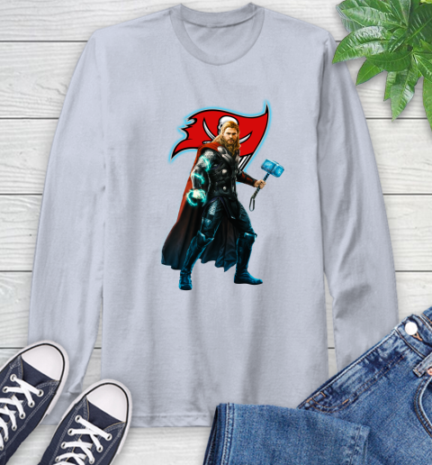 NFL Thor Avengers Endgame Football Tampa Bay Buccaneers Long Sleeve T-Shirt 6