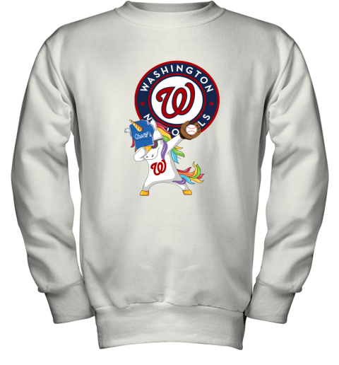 Hip Hop Dabbing Unicorn Flippin Love Washington Nationals Youth Sweatshirt