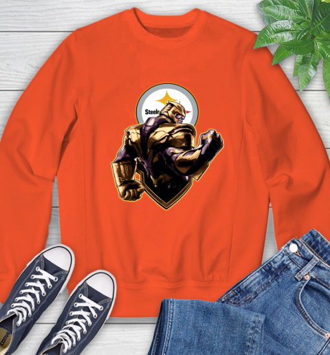 NFL Thanos Avengers Endgame Football Sports Pittsburgh Steelers Sweatshirt 4