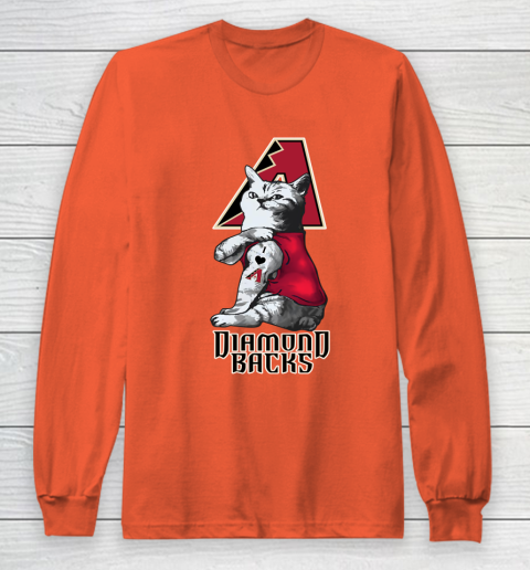 MLB Baseball My Cat Loves Arizona Diamondbacks Long Sleeve T-Shirt 3
