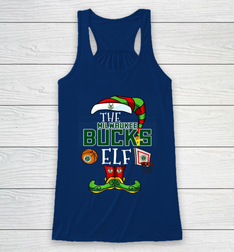 Milwaukee Bucks Christmas ELF Funny NBA Racerback Tank 6