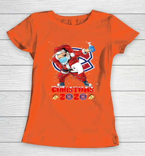 Montreal Canadiens Funny Santa Claus Dabbing Christmas 2020 NHL Women's T-Shirt 3