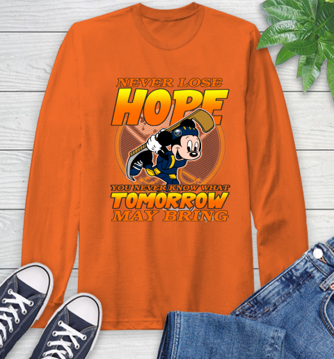 Buffalo Sabres NHL Hockey ootball Mickey Disney Never Lose Hope Long Sleeve T-Shirt 4