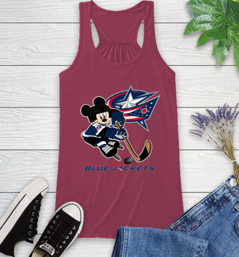 NHL Columbus Blue Jackets Mickey Mouse Disney Hockey T Shirt Racerback Tank 8
