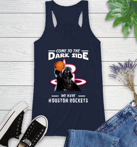 NBA Come To The Dark Side We Have Houston Rockets Star Wars Darth Vader Basketball Racerback Tank 10