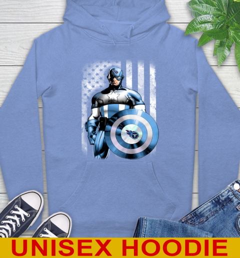 Tennessee Titans NFL Football Captain America Marvel Avengers American Flag Shirt Hoodie 11