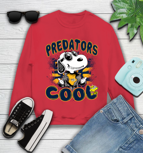 NHL Hockey Nashville Predators Cool Snoopy Shirt Youth Sweatshirt 6