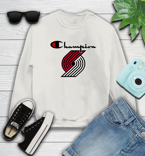 NBA Basketball Portland Trail Blazers Champion Shirt Sweatshirt 9
