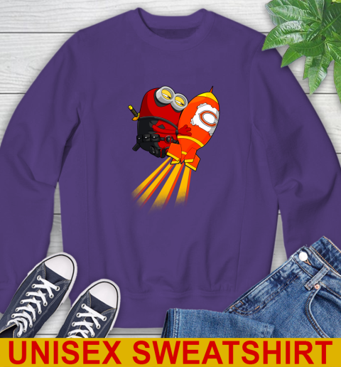 NFL Football Chicago Bears Deadpool Minion Marvel Shirt Sweatshirt 4
