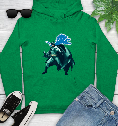 NFL Batman Football Sports Detroit Lions Youth Hoodie 7