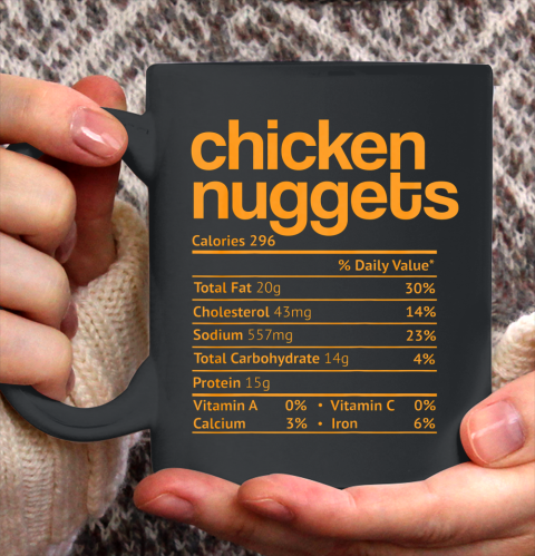 Chicken Nuggets Nutrition Facts Funny Thanksgiving Christmas Ceramic Mug 11oz
