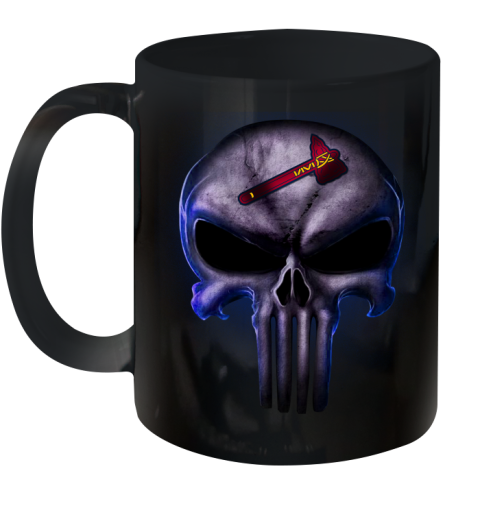 Atlanta Braves MLB Baseball Punisher Skull Sports Ceramic Mug 11oz