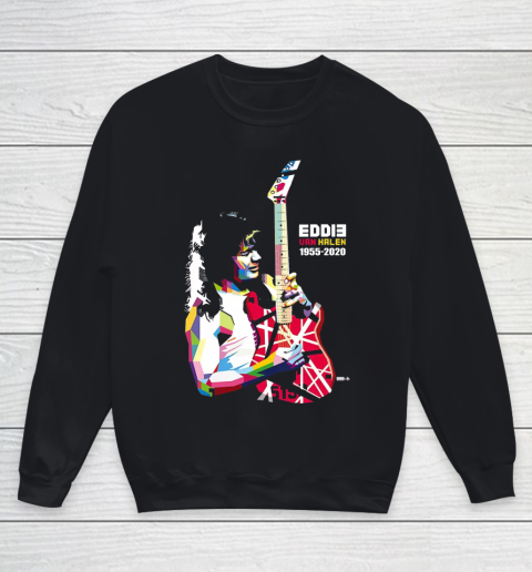 Eddie Van Helen 1955  2020 RIP Guitar Legend Youth Sweatshirt