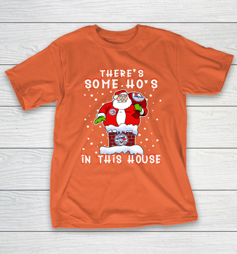 Toronto Blue Jays Christmas There Is Some Hos In This House Santa Stuck In The Chimney MLB T-Shirt 4