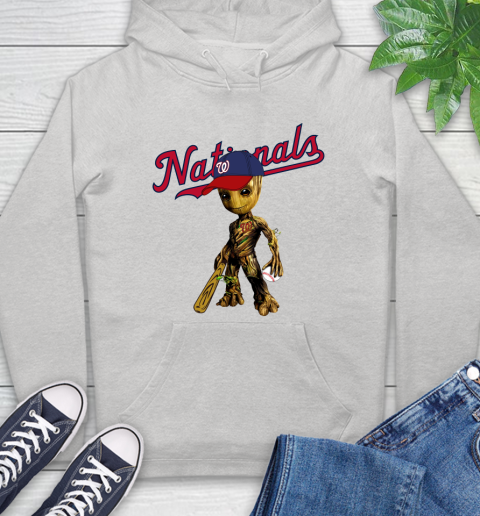 MLB Washington Nationals Groot Guardians Of The Galaxy Baseball Hoodie