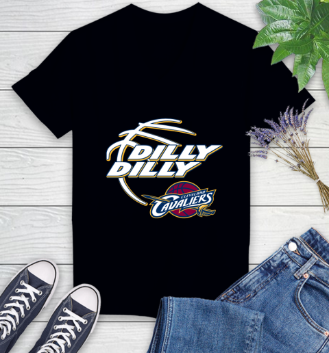 NBA Cleveland Cavaliers Dilly Dilly Basketball Sports Women's V-Neck T-Shirt 2