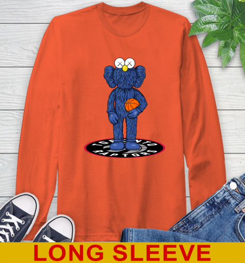 NBA Basketball Toronto Raptors Kaws Bff Blue Figure Shirt Long Sleeve T-Shirt 5
