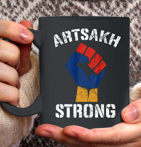 Distressed Artsakh Strong Artsakh is Armenia Armenian Flag Ceramic Mug 11oz