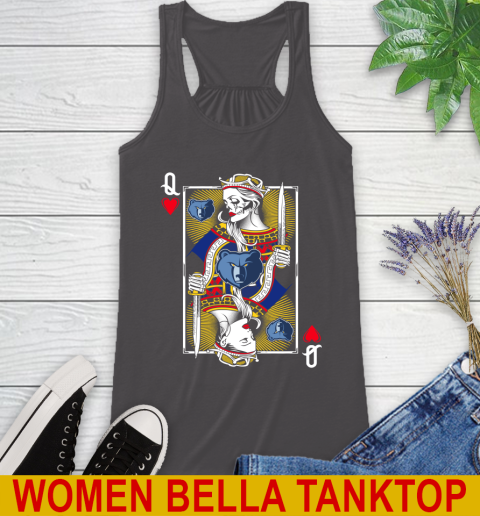 NBA Basketball Memphis Grizzlies The Queen Of Hearts Card Shirt Racerback Tank 10