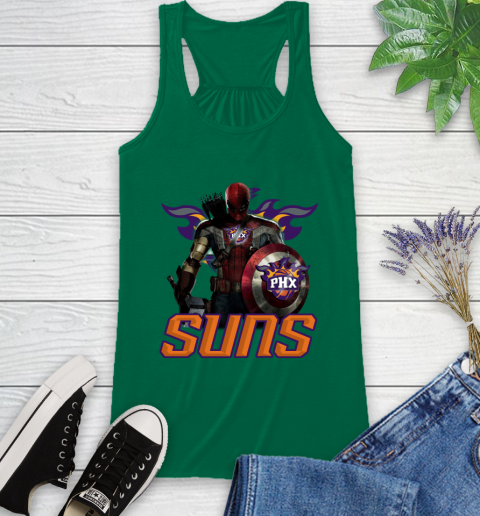 Phoenix Suns NBA Basketball Captain America Thor Spider Man Hawkeye Avengers Racerback Tank 7