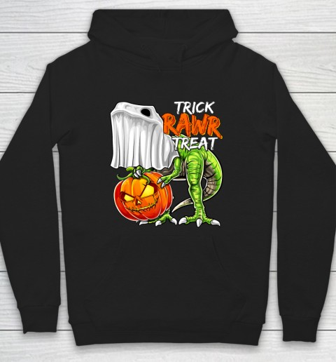 Halloween Dinosaur Ghost Pumpkin Jack O Lantern Gift Boys Hoodie