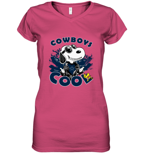 ectx dallas cowboys snoopy joe cool were awesome shirt women v neck t shirt 39 front heliconia
