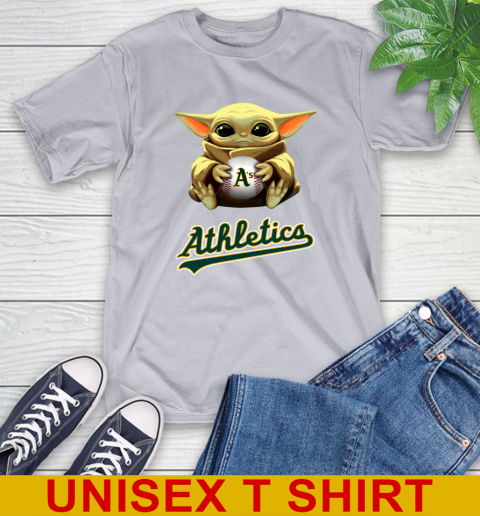 MLB Baseball Oakland Athletics Star Wars Baby Yoda Shirt 6