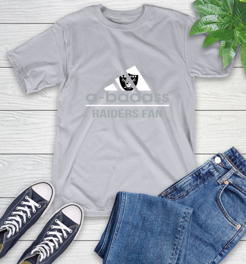 Oakland Raiders NFL Football A Badass Adidas Adoring Fan Sports T-Shirt 6