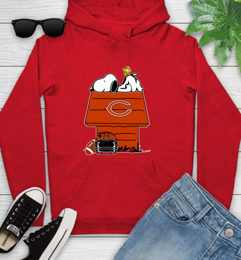Chicago Bears NFL Football Snoopy Woodstock The Peanuts Movie Youth Hoodie 11