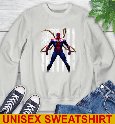 NHL Hockey Carolina Hurricanes Spider Man Avengers Marvel American Flag Shirt Sweatshirt 5
